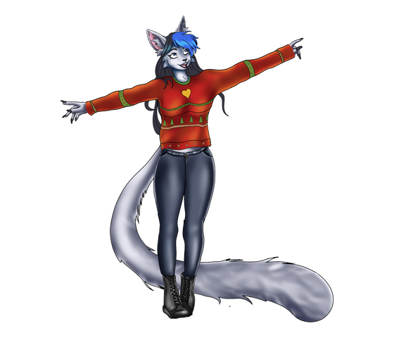 Furry in Christmas Outfit